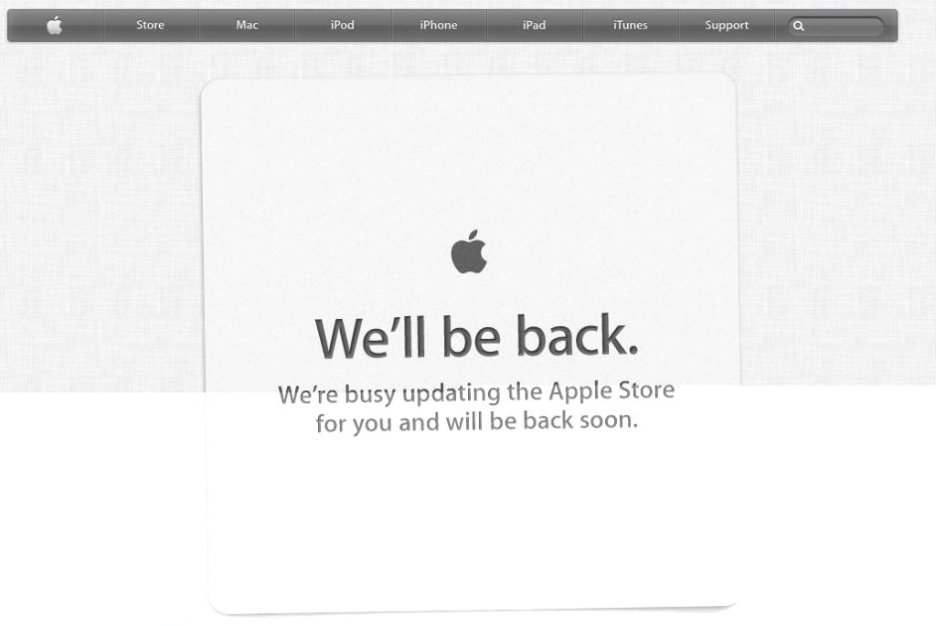 سایت فروشگاه Apple پایین است