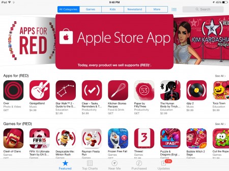 در اولین صفحه اپ استور چیزی جز اپ های حمایت کننده از رد دیده نمی شود. 