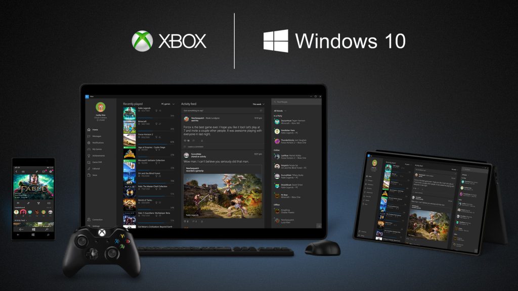 پی سی گیمینگ (PC Gaming), سیستم عامل Windows 10, شرکت مایکروسافت (Microsoft), کنسول Xbox One