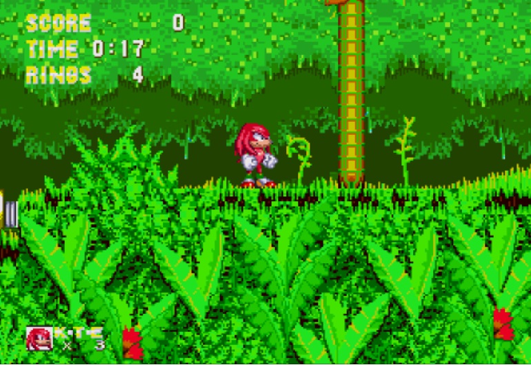 ناکلز، خارپشت قرمز رنگ در بازی سوم