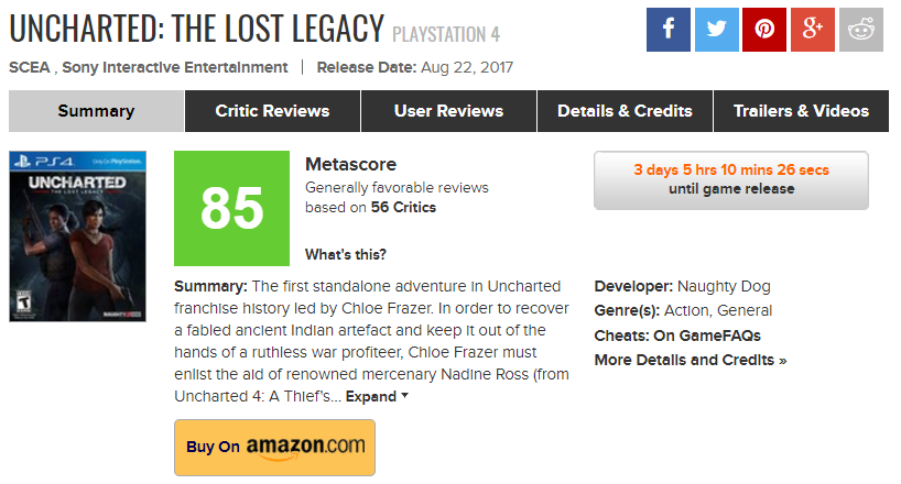 Uncharted 4 : A Thief's End, Uncharted: The Lost Legacy, شرکت ناتی داگ (Naughty Dog)