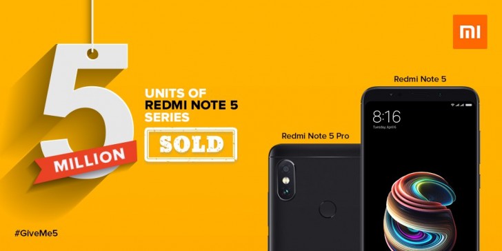 Xiaomi Redmi Note 5 و Redmi Note 5 Pro به فروش ۵ میلیونی دست پیدا کرده‌اند