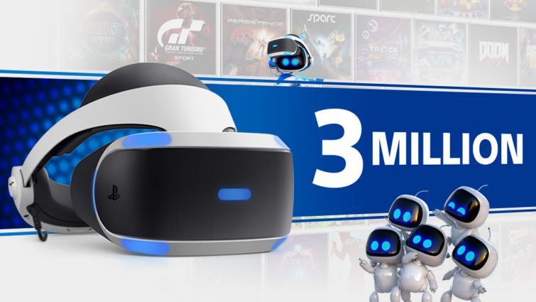 PlayStation VR بیش از ۳ میلیون دستگاه در سراسر دنیا فروش داشته است