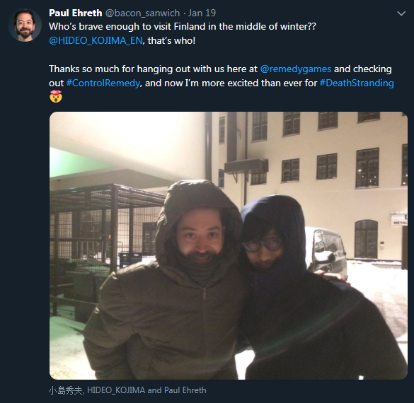 Control, Death Stranding, Hideo Kojima