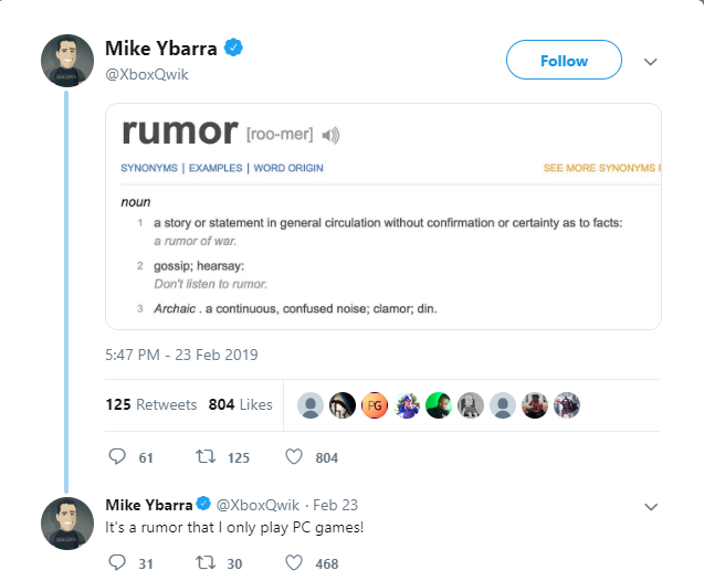 پی سی گیمینگ (PC Gaming), شرکت مایکروسافت (Microsoft), شرکت نینتندو (Nintendo), کنسول Xbox One, کنسول نینتندو سوییچ (Nintendo Switch)