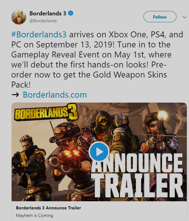گیم‌پلی بازی Borderlands 3