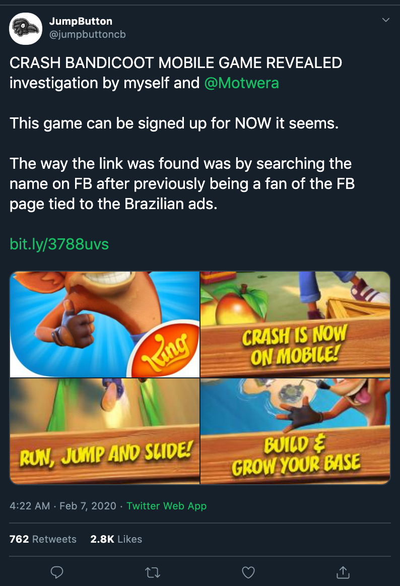 بازی جدید Crash Bandicoot