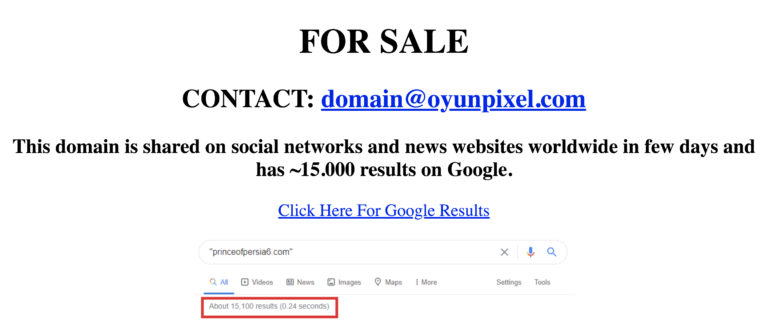 ثبت دامنه Prince of Persia 6