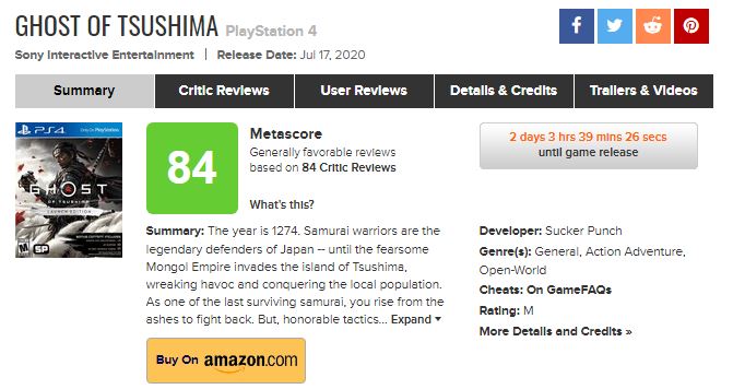 نمرات-بازی-Ghost-of-Tsushima