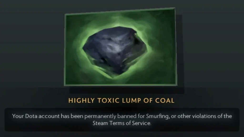 متقلبان بازی Dota 2 تکه ای ذغال سمی دریافت می کنند